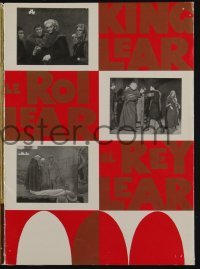 4d439 KING LEAR export Russian promo brochure '70 Russian version of William Shakespeare's tragedy!