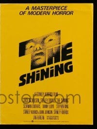 4d320 SHINING screening program '80 Stephen King, Stanley Kubrick, Jack Nicholson, Saul Bass art!
