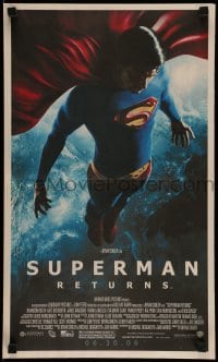 4d456 SUPERMAN RETURNS promo brochure '06 Bryan Singer, Brandon Routh, unfolds to 13x21 poster!