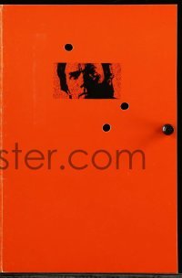 4d425 ENFORCER promo brochure '76 Clint Eastwood as Dirty Harry, cool die-cut bullet holes!