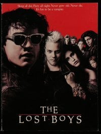 4d440 LOST BOYS promo brochure '87 teen vampire Kiefer Sutherland, directed by Joel Schumacher!