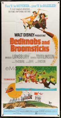 4f599 BEDKNOBS & BROOMSTICKS 3sh '71 Walt Disney fantasy, Angela Lansbury, great cartoon art!