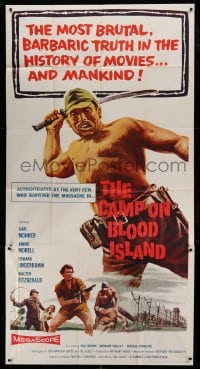 4f630 CAMP ON BLOOD ISLAND 3sh '58 Val Guest, Hammer, most barbaric truth in the history of movies!