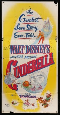 4f647 CINDERELLA 3sh R57 Disney's classic musical cartoon, the greatest love story ever told!