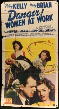 4f666 DANGER WOMEN AT WORK 3sh '43 Patsy Kelly & Mary Brian have men's jobs during World War II!