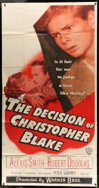 4f673 DECISION OF CHRISTOPHER BLAKE 3sh '48 Alexis Smith, is it fair for him to judge their love?