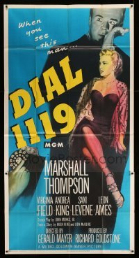 4f677 DIAL 1119 3sh '50 full-length sexy Virginia Field, Marshall Thompson, film noir!