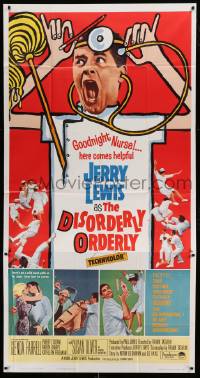 4f680 DISORDERLY ORDERLY 3sh '65 artwork of wackiest hospital nurse Jerry Lewis!