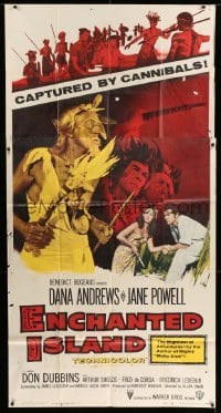 4f687 ENCHANTED ISLAND 3sh '58 Dana Andrews dared to love a cannibal princess Jane Powell!