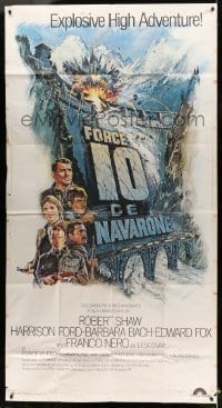 4f710 FORCE 10 FROM NAVARONE 3sh '78 cool artwork of top stars & dam by Brian Bysouth!