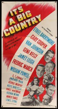 4f761 IT'S A BIG COUNTRY 3sh '51 Gary Cooper, Janet Leigh, Gene Kelly & other major stars!