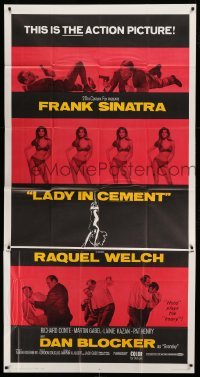 4f773 LADY IN CEMENT 3sh '68 different images of detective Frank Sinatra & sexy Raquel Welch!