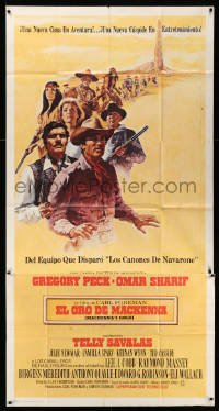 4f796 MacKENNA'S GOLD SpanUS export 3sh '69 Gregory Peck, Omar Sharif, Telly Savalas, Julie Newmar!