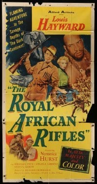4f876 ROYAL AFRICAN RIFLES 3sh '53 Louis Hayward, savage adventure across The Dark Continent!