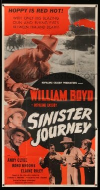 4f895 SINISTER JOURNEY 3sh '48 William Boyd as Hopalong Cassidy, Hoppy is red hot!