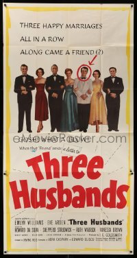 4f933 THREE HUSBANDS 3sh '50 a friend came along and ruined three happy marriages!