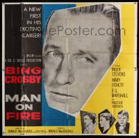 4f307 MAN ON FIRE 6sh '57 huge head shot of Bing Crosby, who wants to keep custody of his child!