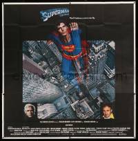4f326 SUPERMAN 6sh '78 hero Christopher Reeve flying from Metropolis, Gene Hackman, Marlon Brando