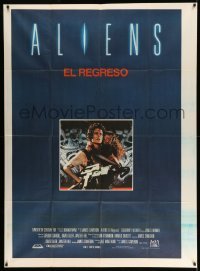 4f331 ALIENS Argentinean 42x57 '86 there are some places in the universe you don't go alone!