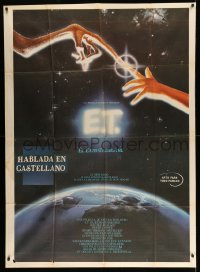 4f343 E.T. THE EXTRA TERRESTRIAL Argentinean 41x57 '82 Steven Spielberg sci-fi classic, Alvin art!