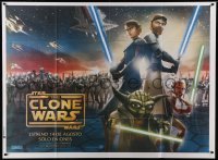 4f358 STAR WARS THE CLONE WARS advance Argentinean 43x58 '08 Anakin Skywalker, Yoda & Obi-Wan Kenobi