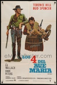4f369 ACE HIGH Argentinean R70s wacky art of Eli Wallach & Terence Hill, spaghetti western!