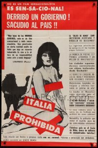 4f454 ITALIA PROIBITA Argentinean '63 great art of sexy near-naked woman, sexploitation!