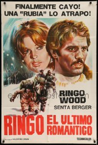 4f477 LOVER OF THE GREAT BEAR Argentinean '72 art of Giuliano Gemma & pretty Senta Berger!