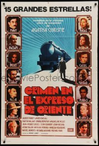 4f488 MURDER ON THE ORIENT EXPRESS Argentinean '75 Agatha Christie, different train art!
