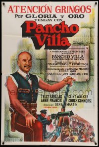 4f498 PANCHO VILLA Argentinean '72 different art of Telly Savalas with gun in the title role!