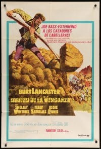 4f512 SCALPHUNTERS Argentinean '68 different art of Burt Lancaster pushing boulder down hill!