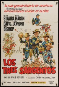 4f516 SERGEANTS 3 Argentinean '62 John Sturges, Frank Sinatra, Rat Pack parody of Gunga Din!