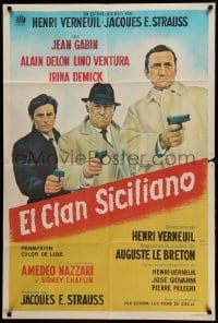 4f520 SICILIAN CLAN Argentinean '70 Henri Verneuil, Jean Gabin, Alain Delon, Lino Ventura