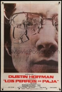 4f528 STRAW DOGS Argentinean '72 Sam Peckinpah, full c/u of Dustin Hoffman with broken glasses!