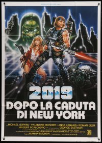 4f067 AFTER THE FALL OF NEW YORK Italian 1p '84 completely different sci-fi art by Renato Casaro!