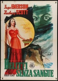 4f104 DANGER SIGNAL Italian 1p '45 different Cesselon noir art of Faye Emerson & Zachary Scott!