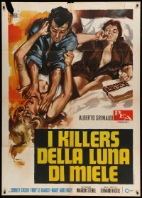 4f160 HONEYMOON KILLERS Italian 1p '70 different Symeoni art of Shirley Stoler & Tony Lo Bianco!