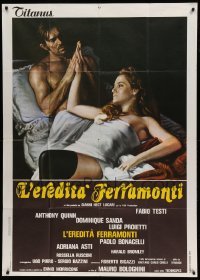 4f168 INHERITANCE Italian 1p '76 L'Eredita Ferramonti, art of sexy Dominique Sanda in bed!