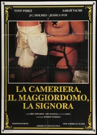 4f179 LA CAMERIERA, IL MAGGIORDOMO, LA SIGNORA Italian 1p '89 super sexy censored close up!