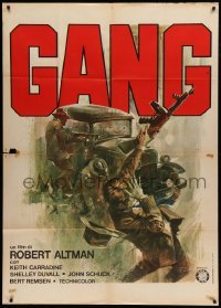 4f249 THIEVES LIKE US Italian 1p '75 Robert Altman, cool art of gangsters in shootout, Gang!