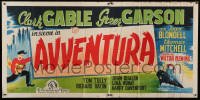 4f002 ADVENTURE horizontal Italian 40x81 '48 Clark Gable, Greer Garson, different Parad art!