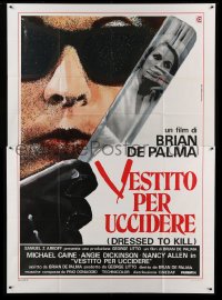 4f018 DRESSED TO KILL Italian 2p '81 Brian De Palma, cool different straight razor image!