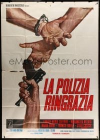 4f021 EXECUTION SQUAD Italian 2p '72 Maria Salerno, La Polizia Ringrazia, cool Gasparri art!