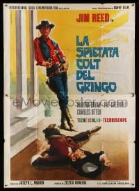 4f049 RUTHLESS COLT OF THE GRINGO Italian 2p '66 cool spaghetti western art by Enrico De Seta!