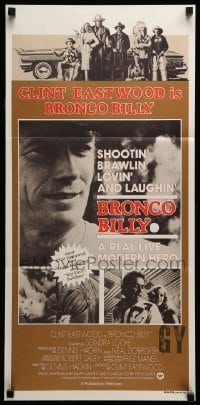 4g380 BRONCO BILLY Aust daybill '80 Clint Eastwood directs & stars, different photographic images!