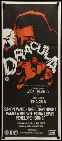 4g399 DRACULA Aust daybill '73 art of vampire Jack Palance reaching out to get you!