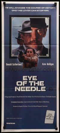4g406 EYE OF THE NEEDLE Aust daybill '81 Donald Sutherland, Kate Nelligan, from Ken Follett novel!