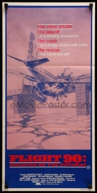 4g411 FLIGHT 90: DISASTER ON THE POTOMAC Aust daybill '84 Gary Meyer art of plane crash into bridge!
