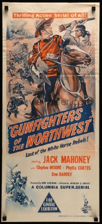 4g431 GUNFIGHTERS OF THE NORTHWEST Aust daybill '54 Jock Mahoney in the mightiest super-serial of al