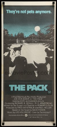 4g491 PACK Aust daybill '77 cool silhouette art of rabid dogs, they're not pets anymore!